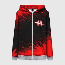 Женская толстовка на молнии Dead by daylight огненный