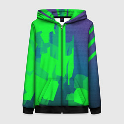 Женская толстовка на молнии Зеленый фиолет