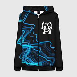 Женская толстовка на молнии Deftones sound wave