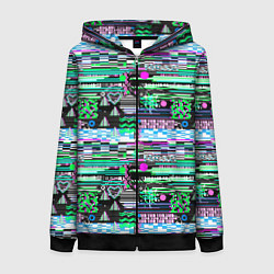 Толстовка на молнии женская Abstract color pattern, цвет: 3D-черный