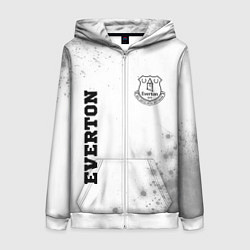 Толстовка на молнии женская Everton sport на светлом фоне вертикально, цвет: 3D-белый