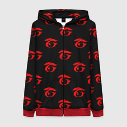 Женская толстовка на молнии Garena free fire mobile game logo