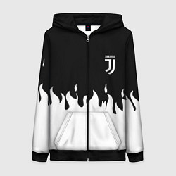 Толстовка на молнии женская Juventus fire, цвет: 3D-черный