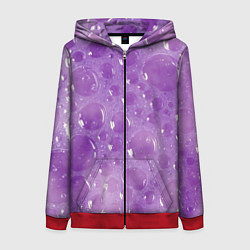 Женская толстовка на молнии Фиолетовая пена