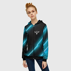 Толстовка на молнии женская Tokyo Revengers неоновые лампы, цвет: 3D-черный — фото 2