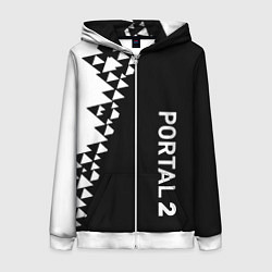 Женская толстовка на молнии Portal geometry steel