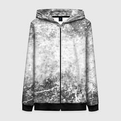 Толстовка на молнии женская Абстракция - серый ветер, цвет: 3D-черный