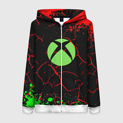 Толстовка на молнии женская Xbox game studio, цвет: 3D-белый