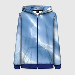 Толстовка на молнии женская Снежный покров, цвет: 3D-синий