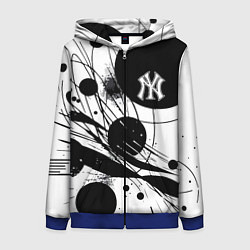 Женская толстовка на молнии New York Yankees baseball team - abstraction