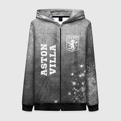 Толстовка на молнии женская Aston Villa - grey gradient вертикально, цвет: 3D-черный