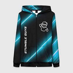 Женская толстовка на молнии Stumble Guys неоновые лампы