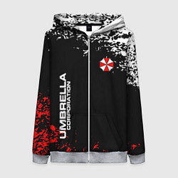 Женская толстовка на молнии Resident evil - вирус