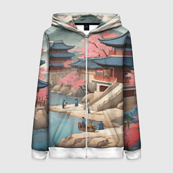 Толстовка на молнии женская Корея эпоха чосон, цвет: 3D-белый