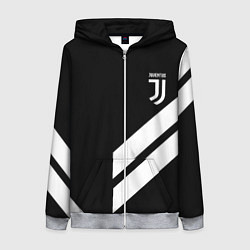 Женская толстовка на молнии Juventus line white