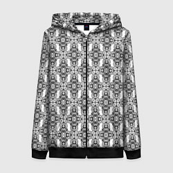 Толстовка на молнии женская Винтажный ажур, цвет: 3D-черный