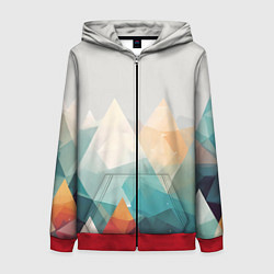 Женская толстовка на молнии Разноцветный горный хребет