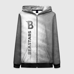 Толстовка на молнии женская Beastars - white gradient по-вертикали, цвет: 3D-черный