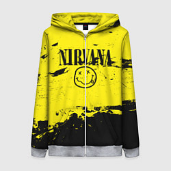 Толстовка на молнии женская Нирвана мазки, цвет: 3D-меланж