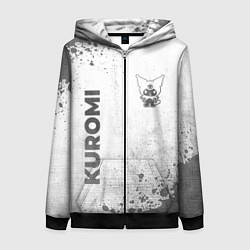 Толстовка на молнии женская Kuromi - white gradient вертикально, цвет: 3D-черный