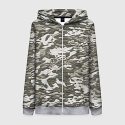Толстовка на молнии женская Фактурный камуфляж, цвет: 3D-меланж
