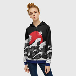 Толстовка на молнии женская Корпус бойни демонов - Kisatsutai, цвет: 3D-синий — фото 2