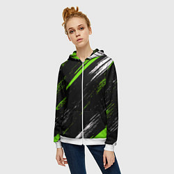 Толстовка на молнии женская Sports suit, цвет: 3D-белый — фото 2