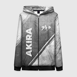 Толстовка на молнии женская Akira - grey gradient вертикально, цвет: 3D-черный