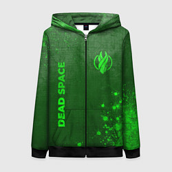 Женская толстовка на молнии Dead Space - green gradient вертикально