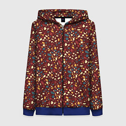 Толстовка на молнии женская Садовая дорожка, цвет: 3D-синий