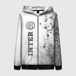 Толстовка на молнии женская Inter - white gradient по-вертикали, цвет: 3D-черный