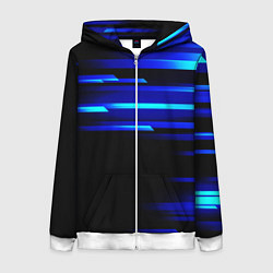 Женская толстовка на молнии Color blue black