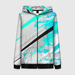 Женская толстовка на молнии Color white light blue