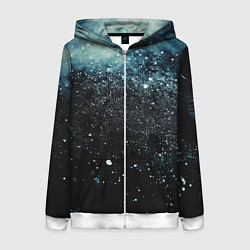 Женская толстовка на молнии Черно-синий текстурный фон