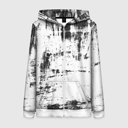 Толстовка на молнии женская Color black and white, цвет: 3D-белый