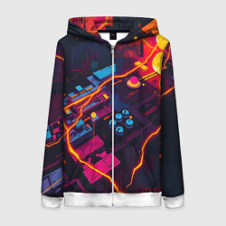 Женская толстовка на молнии Техническая абстракция