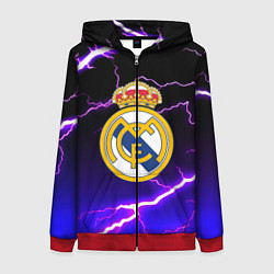 Толстовка на молнии женская Real Madrid storm, цвет: 3D-красный