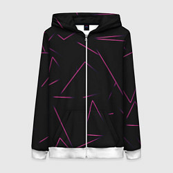 Толстовка на молнии женская Color pink line, цвет: 3D-белый