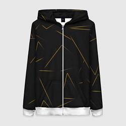 Толстовка на молнии женская Color yellow line, цвет: 3D-белый