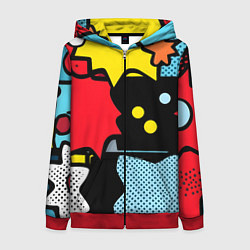 Женская толстовка на молнии Поп абстракция