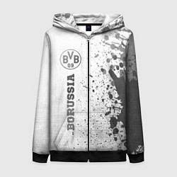 Толстовка на молнии женская Borussia - white gradient по-вертикали, цвет: 3D-черный