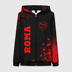 Толстовка на молнии женская Roma - red gradient вертикально, цвет: 3D-черный