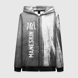 Толстовка на молнии женская Maneskin - grey gradient по-вертикали, цвет: 3D-черный