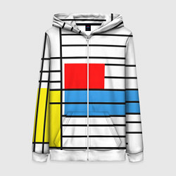 Женская толстовка на молнии В стиле мондриана