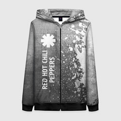 Толстовка на молнии женская Red Hot Chili Peppers - grey gradient по-вертикали, цвет: 3D-черный