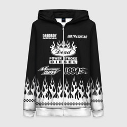 Толстовка на молнии женская Dead black - Bones, цвет: 3D-белый