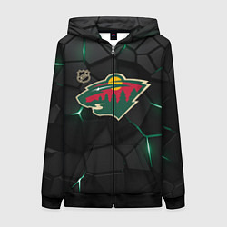 Женская толстовка на молнии Миннесота Уайлд - плиты с подсветкой