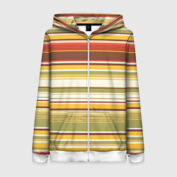 Женская толстовка на молнии Горизонтальные полосы