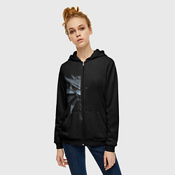 Толстовка на молнии женская Зверь в полумраке - Ведьмак 3, цвет: 3D-черный — фото 2