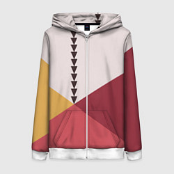 Женская толстовка на молнии Колор-блок фруктовый чиа пудинг